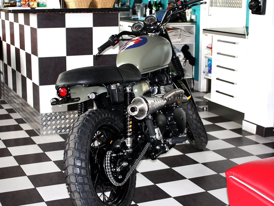 Umbgebautes Motorrad Triumph Scrambler Bild 2: Umbgebautes Motorrad Triumph Scrambler