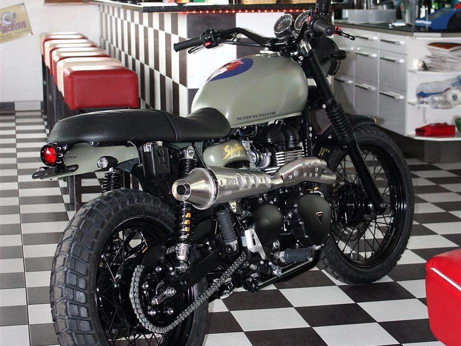 Umbgebautes Motorrad Triumph Scrambler Bild 6: Umbgebautes Motorrad Triumph Scrambler