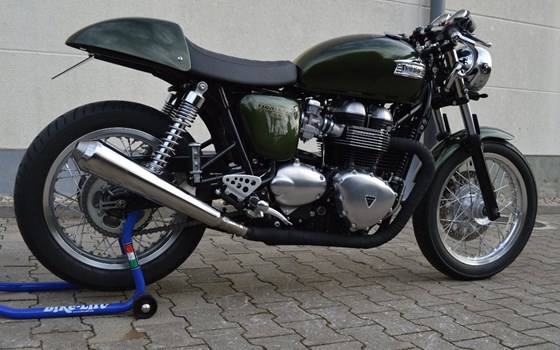 Umgebautes Motorrad Triumph Thruxton von TRIUMPH Chemnitz Böttger und Budach OHG - Bild 2 Umgebautes Motorrad Triumph Thruxton von TRIUMPH Chemnitz Böttger und Budach OHG - Bild 2