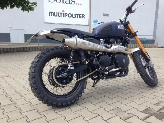 Umbgebautes Motorrad Triumph Scrambler Bild 8: Umbgebautes Motorrad Triumph Scrambler