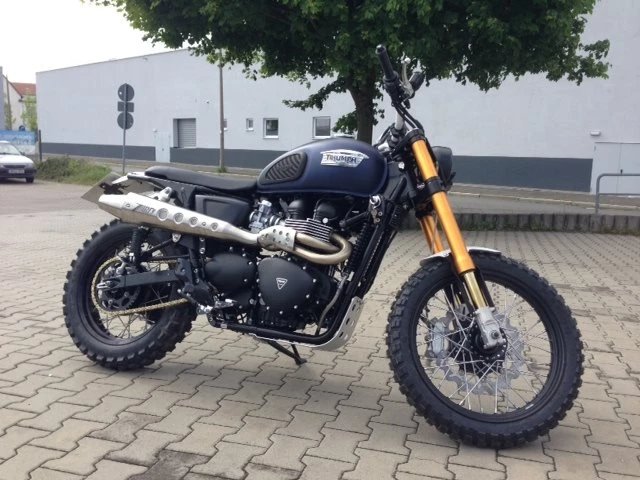 Umbgebautes Motorrad Triumph Scrambler Bild 1: Umbgebautes Motorrad Triumph Scrambler