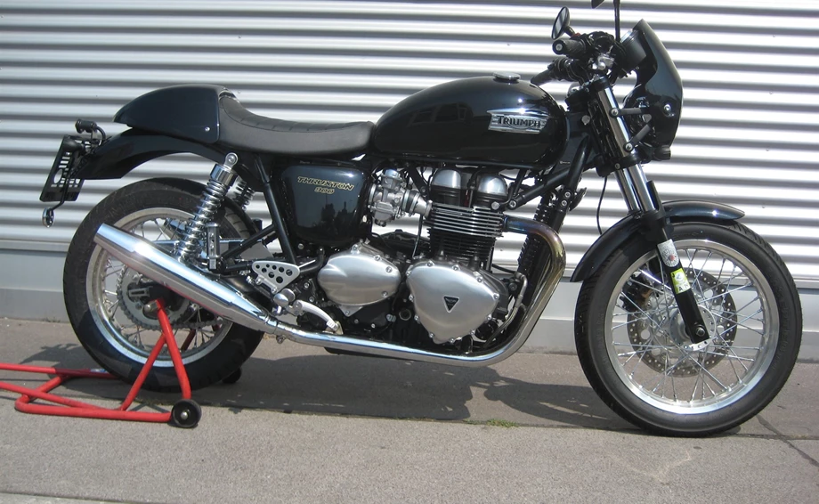 Umbgebautes Motorrad Triumph Thruxton Bild 1: Umbgebautes Motorrad Triumph Thruxton