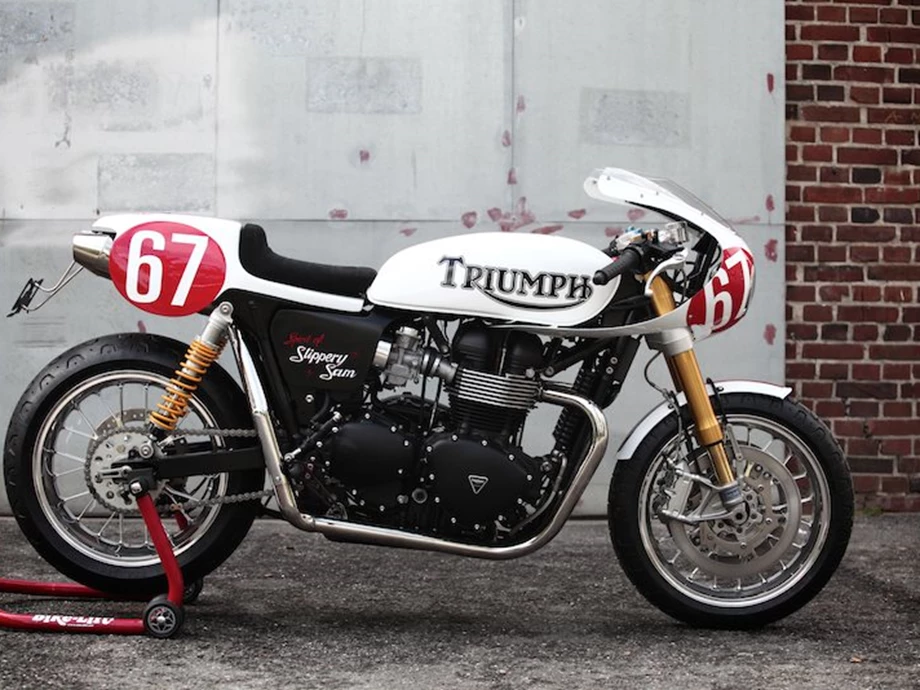 Umbgebautes Motorrad Triumph Bonneville Bild 6: Umbgebautes Motorrad Triumph Bonneville