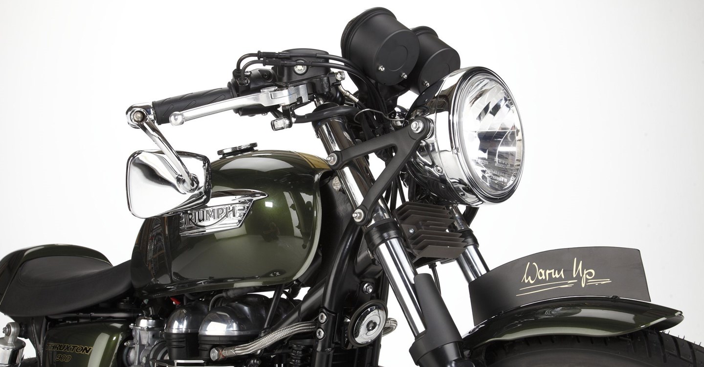 Umbgebautes Motorrad Triumph Thruxton