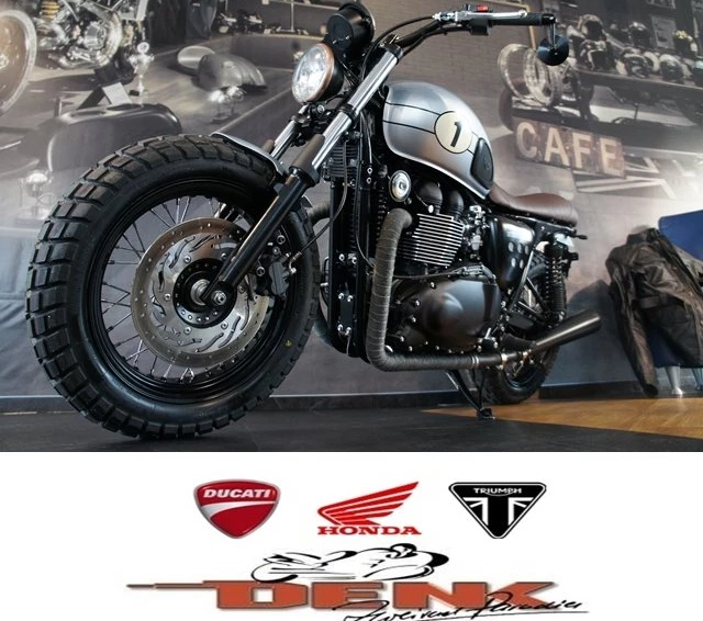 Umbgebautes Motorrad Triumph Bonneville Bild 1: Umbgebautes Motorrad Triumph Bonneville