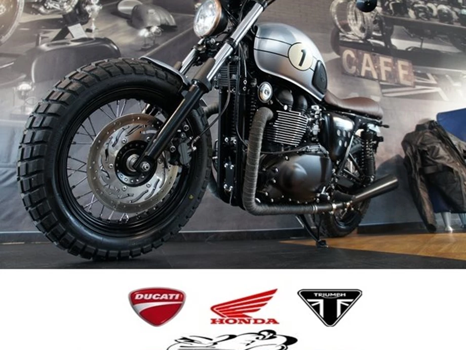 Umbgebautes Motorrad Triumph Bonneville Bild 1: Umbgebautes Motorrad Triumph Bonneville