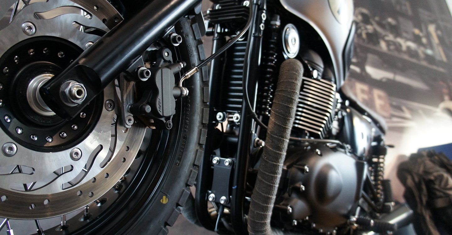 Customized motorcycle Triumph Bonneville