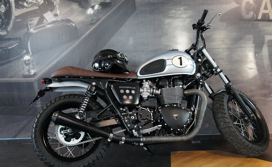 Umbgebautes Motorrad Triumph Bonneville Bild 6: Umbgebautes Motorrad Triumph Bonneville