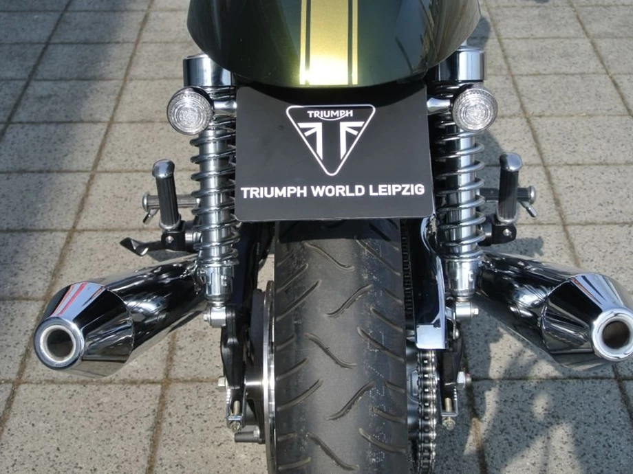 Umbgebautes Motorrad Triumph Thruxton Bild 2: Umbgebautes Motorrad Triumph Thruxton