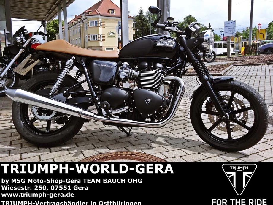 Umbgebautes Motorrad Triumph Bonneville Bild 1: Umbgebautes Motorrad Triumph Bonneville