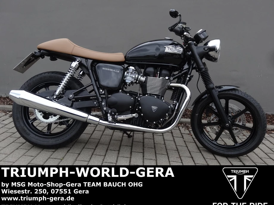 Umbgebautes Motorrad Triumph Bonneville Bild 3: Umbgebautes Motorrad Triumph Bonneville