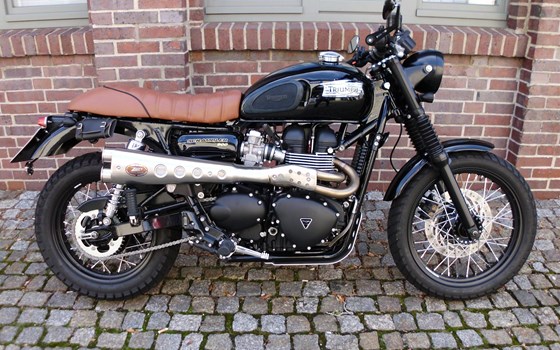Umgebautes Motorrad Triumph Scrambler von Klingenberger Kehl GbR - Bild 1 Umgebautes Motorrad Triumph Scrambler von Klingenberger Kehl GbR - Bild 1