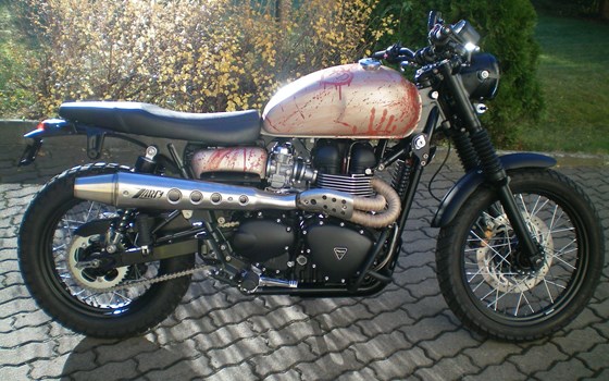 Umgebautes Motorrad Triumph Scrambler von TRIUMPH Chemnitz Böttger und Budach OHG - Bild 1 Umgebautes Motorrad Triumph Scrambler von TRIUMPH Chemnitz Böttger und Budach OHG - Bild 1