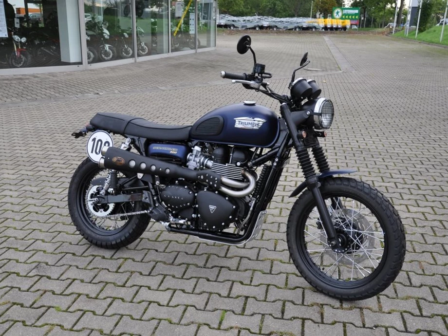 Umbgebautes Motorrad Triumph Scrambler Bild 1: Umbgebautes Motorrad Triumph Scrambler