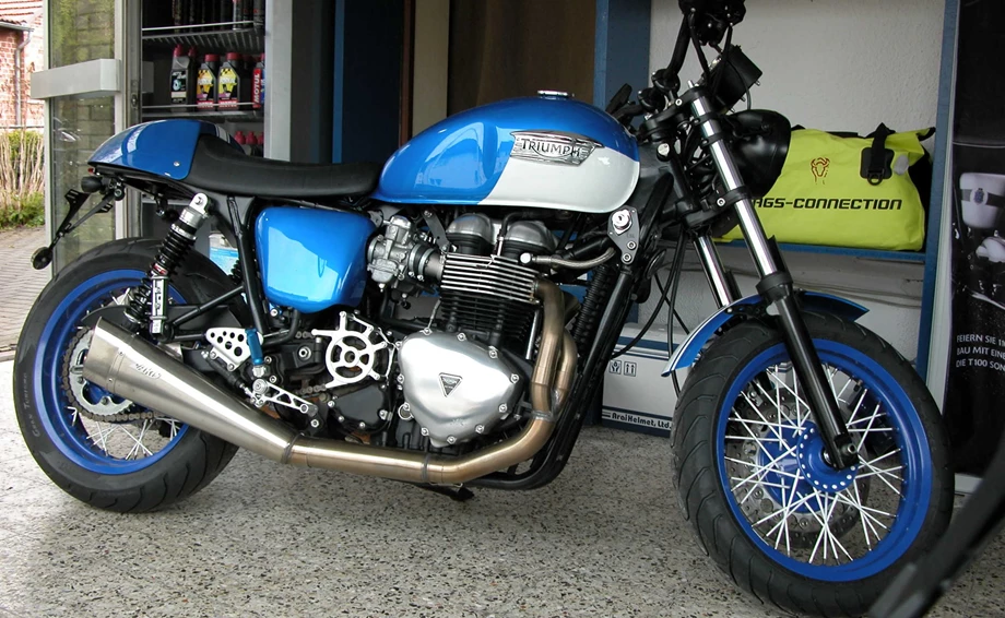 Umbgebautes Motorrad Triumph Thruxton Bild 1: Umbgebautes Motorrad Triumph Thruxton