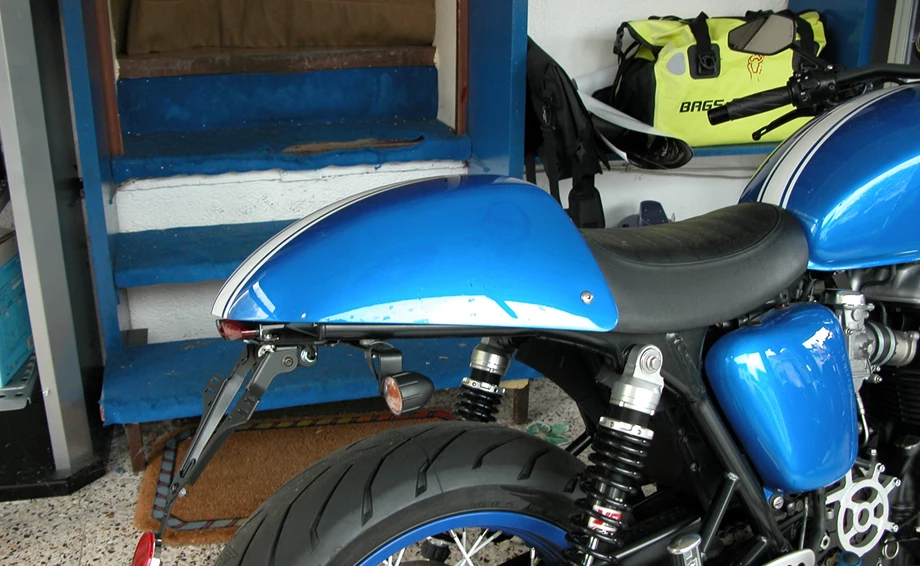 Umbgebautes Motorrad Triumph Thruxton Bild 2: Umbgebautes Motorrad Triumph Thruxton