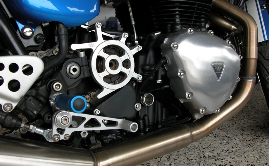 Umbgebautes Motorrad Triumph Thruxton Bild 4: Umbgebautes Motorrad Triumph Thruxton