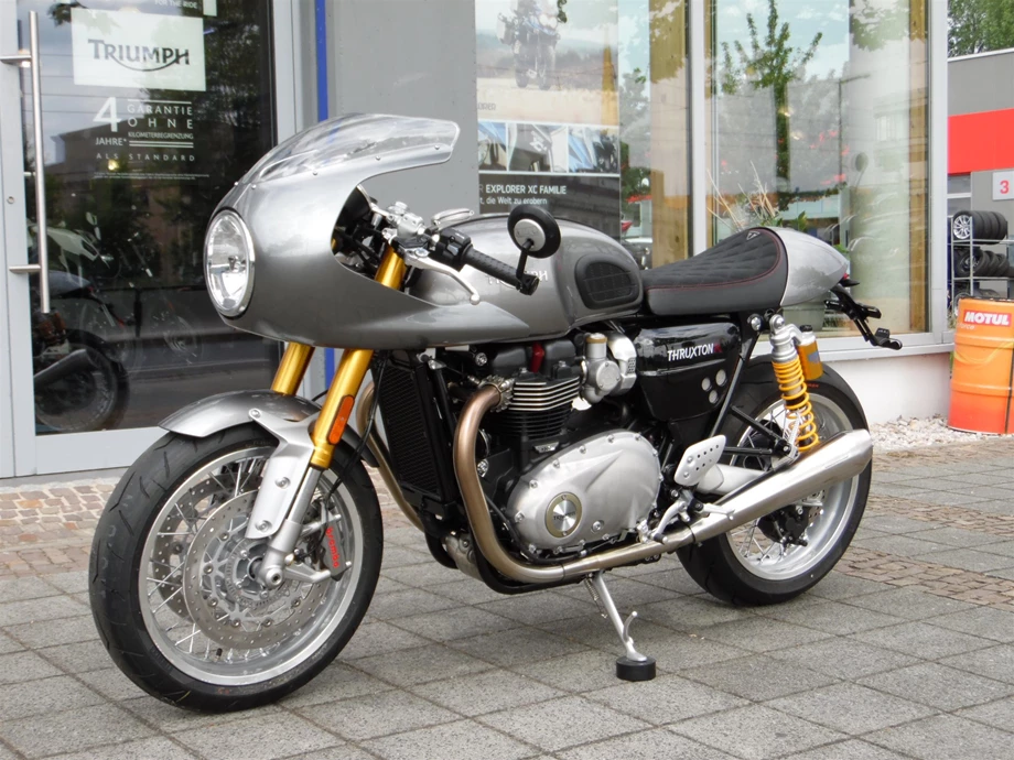 Umbgebautes Motorrad Triumph Thruxton 1200R Bild 1: Umbgebautes Motorrad Triumph Thruxton 1200R