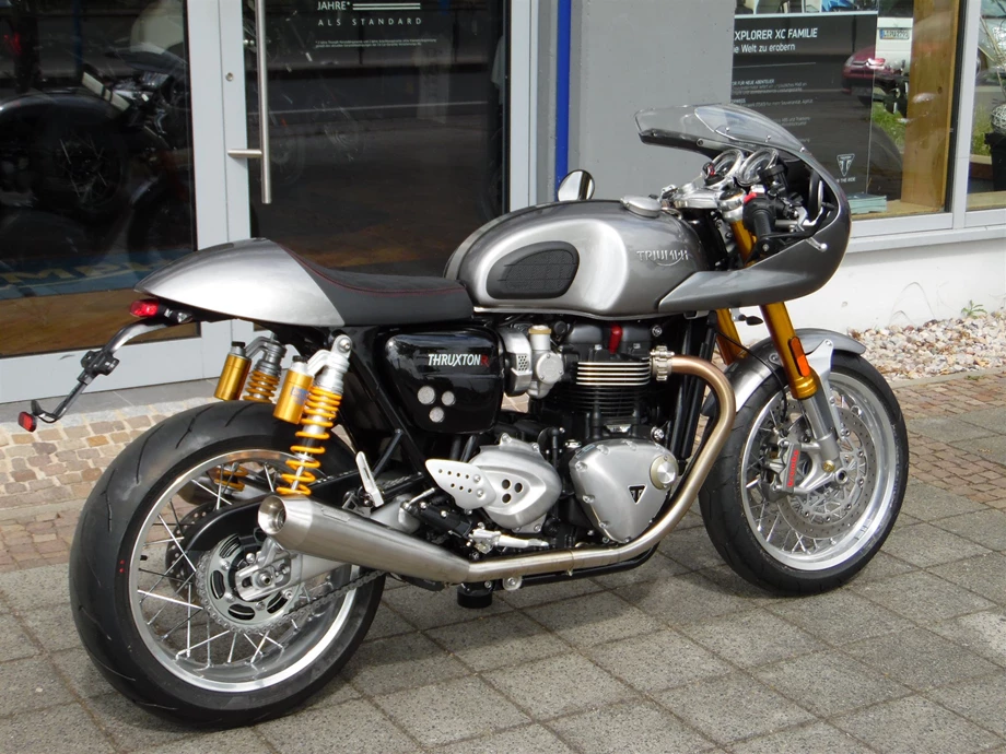 Umbgebautes Motorrad Triumph Thruxton 1200R Bild 7: Umbgebautes Motorrad Triumph Thruxton 1200R