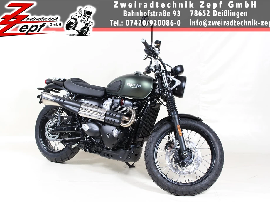 Umbgebautes Motorrad Triumph Scrambler Bild 1: Umbgebautes Motorrad Triumph Scrambler