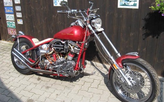 Umgebautes Motorrad Harley-Davidson Early Shovel von Spocks Motorcycles GmbH - Bild 1 Umgebautes Motorrad Harley-Davidson Early Shovel von Spocks Motorcycles GmbH - Bild 1