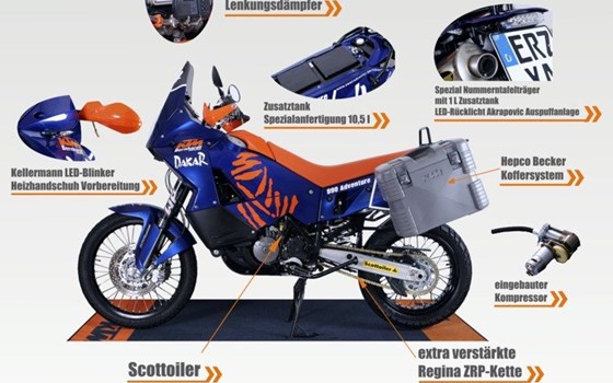 Umgebautes Motorrad KTM 990 Adventure von Zweiradcenter Bernhardt - Bild 1