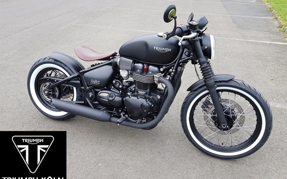 Umgebautes Motorrad Triumph Bonneville Bobber von Motorradhaus Löhmer GmbH - Bild 1 Umgebautes Motorrad Triumph Bonneville Bobber von Motorradhaus Löhmer GmbH - Bild 1