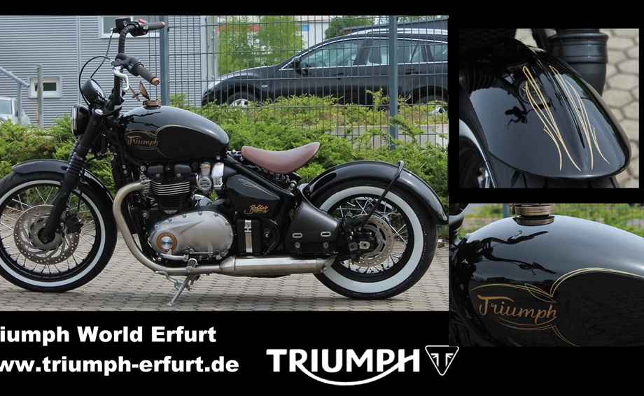Umbgebautes Motorrad Triumph Bonneville Bobber Bild 12: Umbgebautes Motorrad Triumph Bonneville Bobber