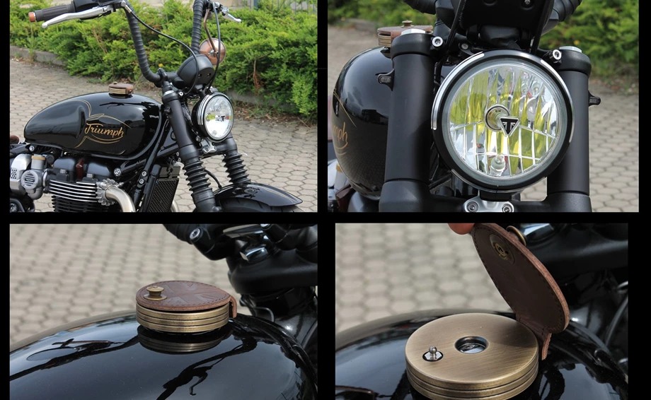 Umbgebautes Motorrad Triumph Bonneville Bobber Bild 18: Umbgebautes Motorrad Triumph Bonneville Bobber