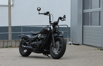 Triumph Bonneville Bobber Black Custom Bike Triumph Bonneville Bobber Black Custom Bike
