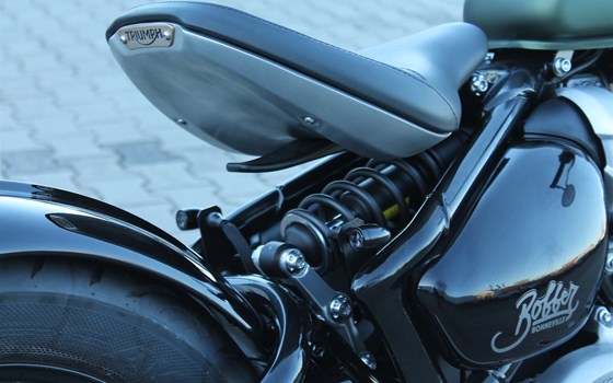 Umgebautes Motorrad Triumph Bonneville Bobber von Stärker-Profil GmbH - Bild 9 Umgebautes Motorrad Triumph Bonneville Bobber von Stärker-Profil GmbH - Bild 9