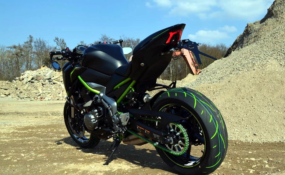 Umbgebautes Motorrad Kawasaki Z900 Bild 5: Umbgebautes Motorrad Kawasaki Z900