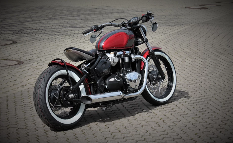 Umbgebautes Motorrad Triumph Bonneville Bobber Bild 14: Umbgebautes Motorrad Triumph Bonneville Bobber