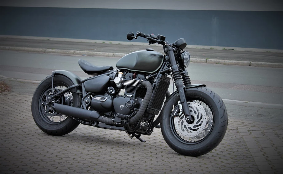 Umbgebautes Motorrad Triumph Bonneville Bobber Black Bild 16: Umbgebautes Motorrad Triumph Bonneville Bobber Black