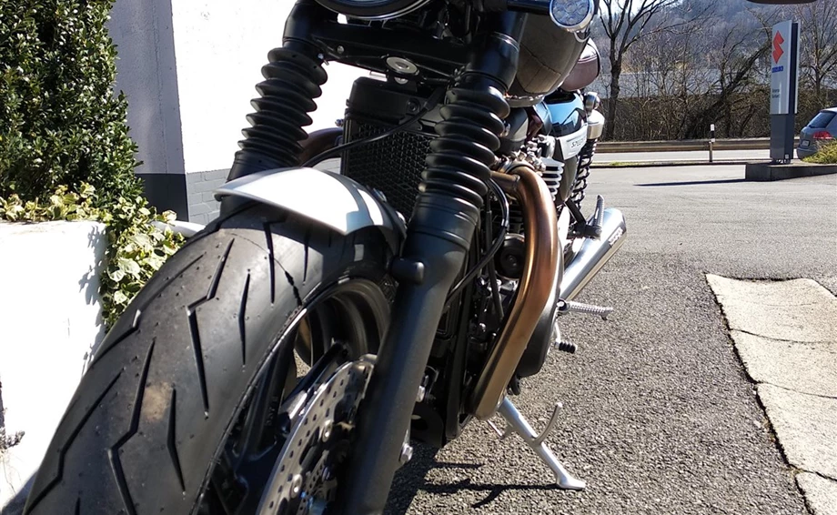 Umbgebautes Motorrad Triumph Speed Twin 1200 Bild 5: Umbgebautes Motorrad Triumph Speed Twin 1200