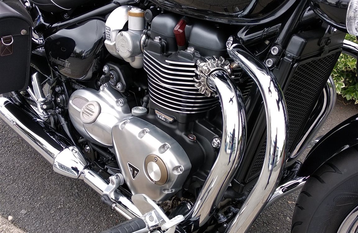 Umbgebautes Motorrad Triumph Bonneville Speedmaster