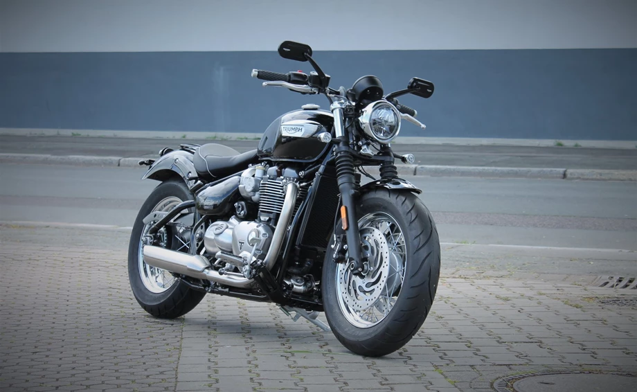 Umbgebautes Motorrad Triumph Bonneville Speedmaster Bild 1: Umbgebautes Motorrad Triumph Bonneville Speedmaster