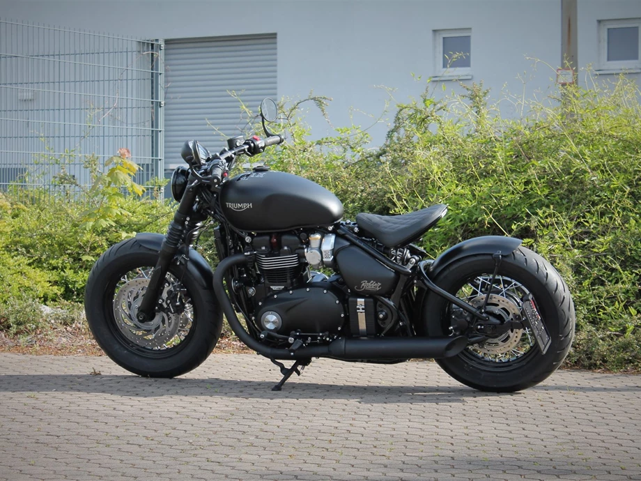 Umbgebautes Motorrad Triumph Bonneville Bobber Black Bild 12: Umbgebautes Motorrad Triumph Bonneville Bobber Black