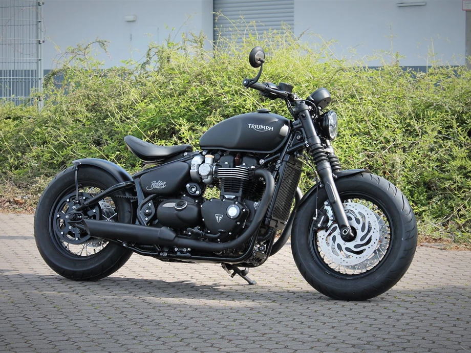 Umbgebautes Motorrad Triumph Bonneville Bobber Black Bild 16: Umbgebautes Motorrad Triumph Bonneville Bobber Black