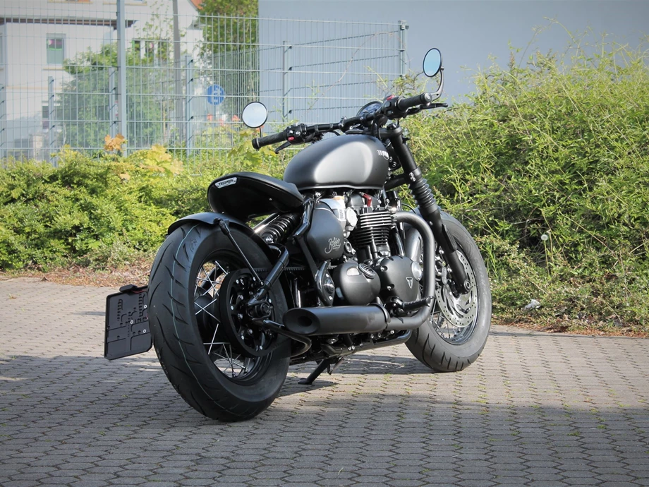 Umbgebautes Motorrad Triumph Bonneville Bobber Black Bild 17: Umbgebautes Motorrad Triumph Bonneville Bobber Black
