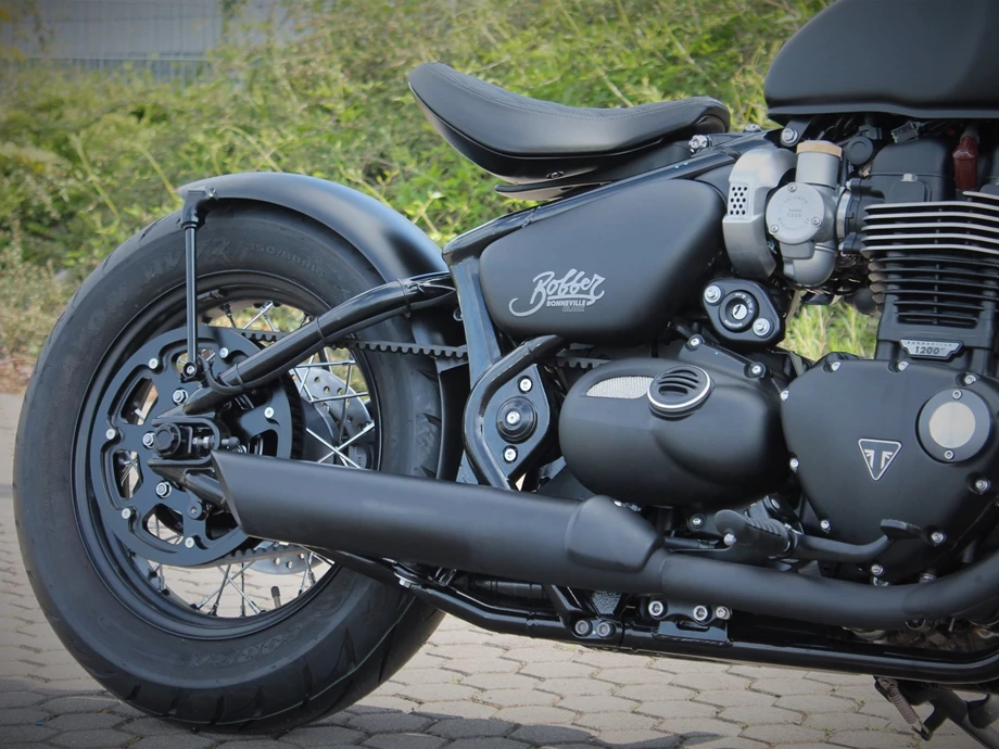Umbgebautes Motorrad Triumph Bonneville Bobber Black Bild 8: Umbgebautes Motorrad Triumph Bonneville Bobber Black
