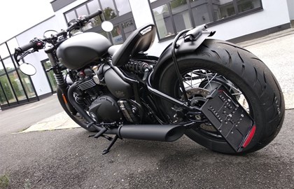 Triumph Bonneville Bobber Black Custom Bike Triumph Bonneville Bobber Black Custom Bike