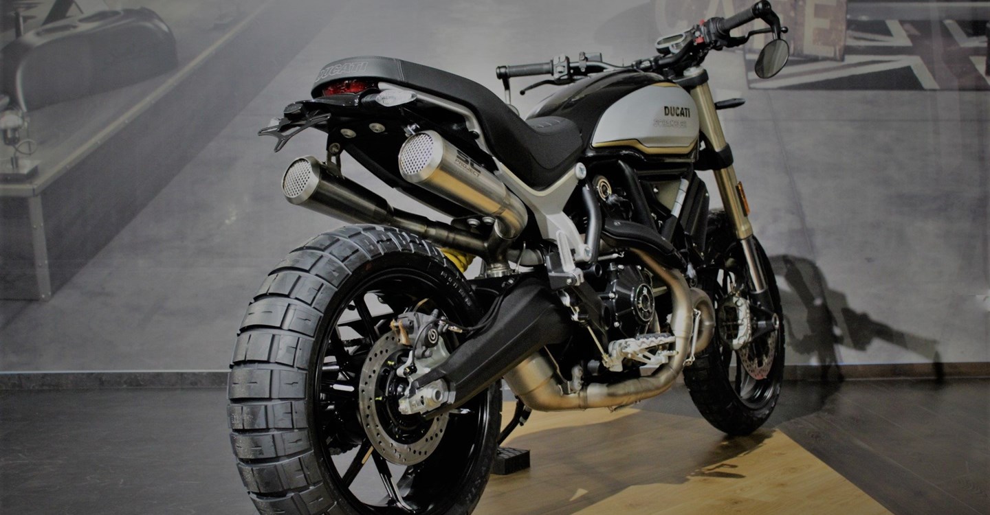Customized motorcycle Ducati Scrambler 1100