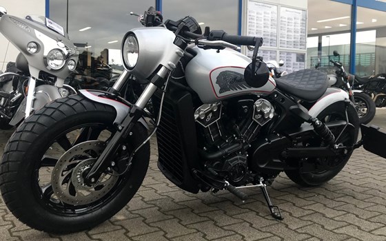 Umgebautes Motorrad Indian Scout Bobber 1131 von sk-bikes GmbH - Bild 1 Umgebautes Motorrad Indian Scout Bobber 1131 von sk-bikes GmbH - Bild 1