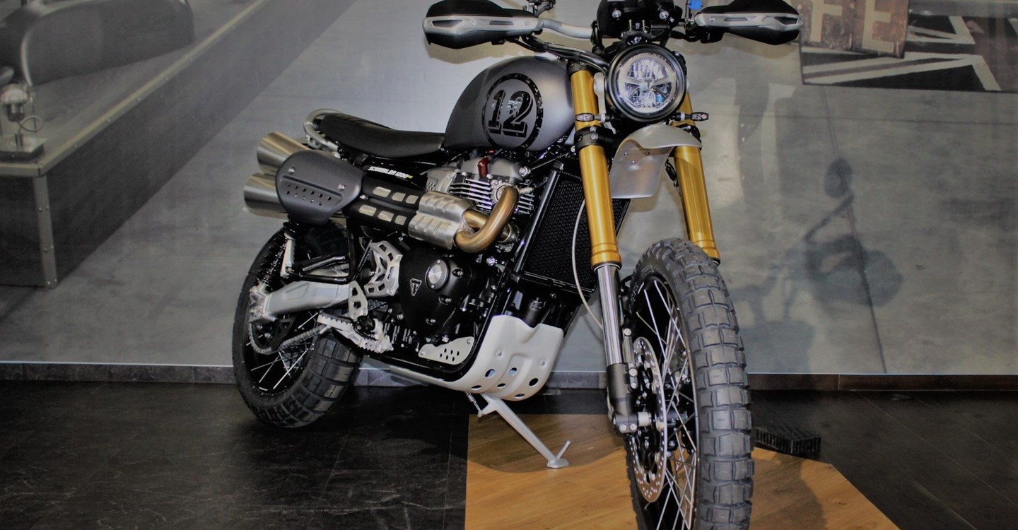 Customized motorcycle Triumph Scrambler 1200 XE