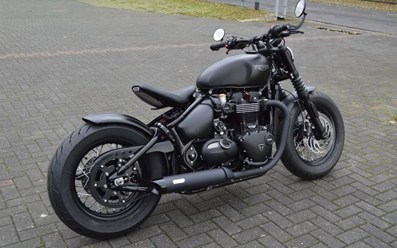 Umgebautes Motorrad Triumph Bonneville Bobber Black von Motorrad Lörper, Inh. Martin Lörper - Bild 3 Umgebautes Motorrad Triumph Bonneville Bobber Black von Motorrad Lörper, Inh. Martin Lörper - Bild 3