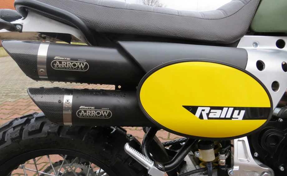 Umbgebautes Motorrad Fantic Caballero Rally 500 Bild 1: Umbgebautes Motorrad Fantic Caballero Rally 500