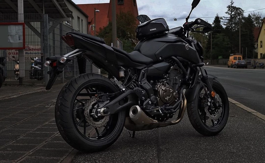 Umbgebautes Motorrad Yamaha MT-07 Bild 3: Umbgebautes Motorrad Yamaha MT-07