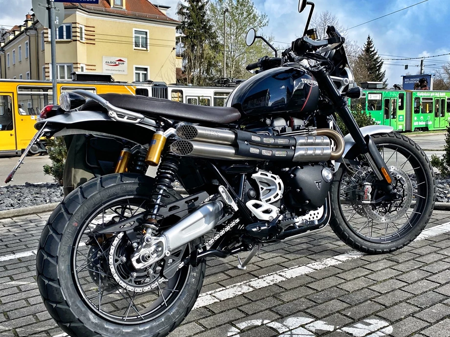 Umbgebautes Motorrad Triumph Scrambler 1200 XC Bild 1: Umbgebautes Motorrad Triumph Scrambler 1200 XC