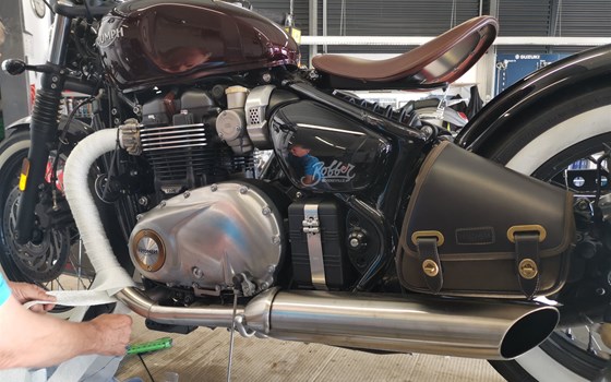 Umgebautes Motorrad Triumph Bonneville Bobber von Stärker-Profil GmbH - Bild 5 Umgebautes Motorrad Triumph Bonneville Bobber von Stärker-Profil GmbH - Bild 5